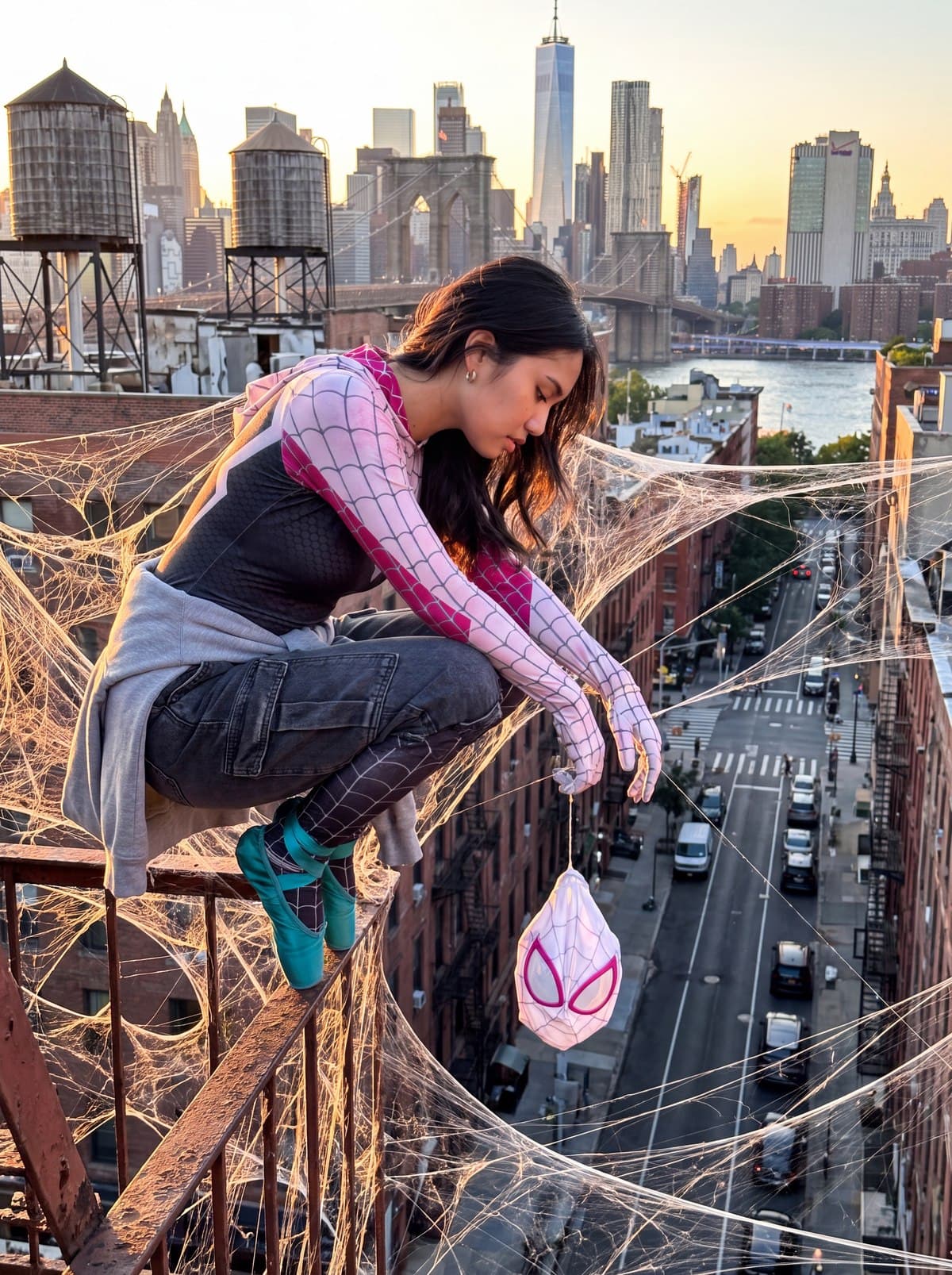 The rooftop version at golden hour